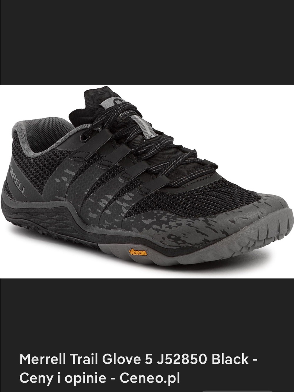 Merrell Trail Glove 5 Women's Athletic Shoe - Black & Gray